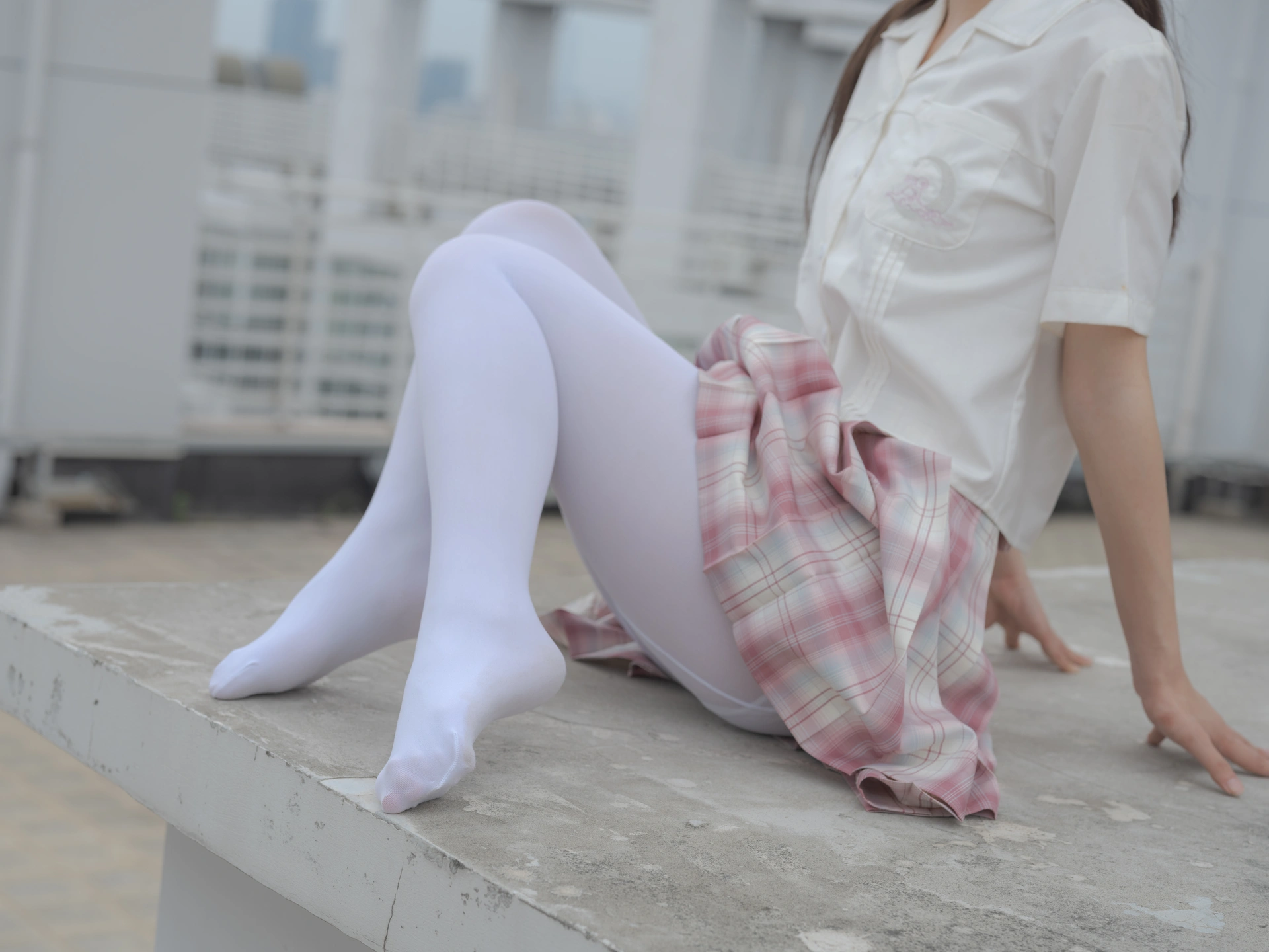 森萝财团写真 – 小圆 试拍 JKJK格子裙插图9